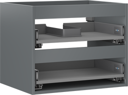 Mexen Box-A Korpus für Waschtischunterschrank 60 cm, 2 Schubladen, Graphit matt - 91AX0-0600-470-2-66
