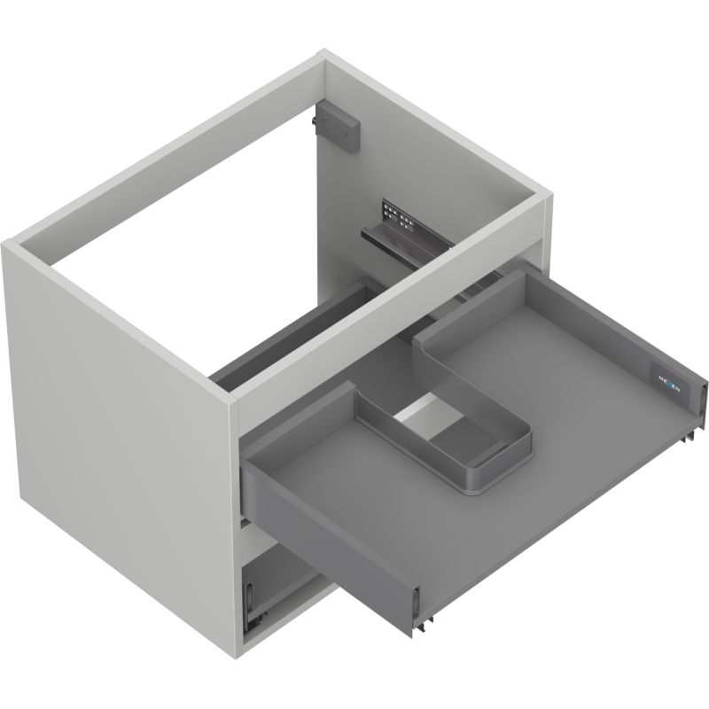 Mexen Box-A Korpus für Waschtischunterschrank 60 cm, 2 Schubladen, Grau Matt - 91AX0-0600-470-2-62