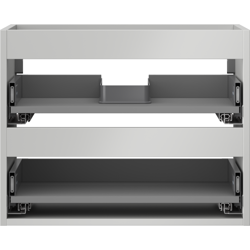 Mexen Box-A Korpus für Waschtischunterschrank 60 cm, 2 Schubladen, Grau Matt - 91AX0-0600-470-2-62