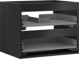 Mexen Box-A Unterschrank-Korpus, 60 cm, 2 Schubladen, Schwarz matt - 91AX0-0600-470-2-71