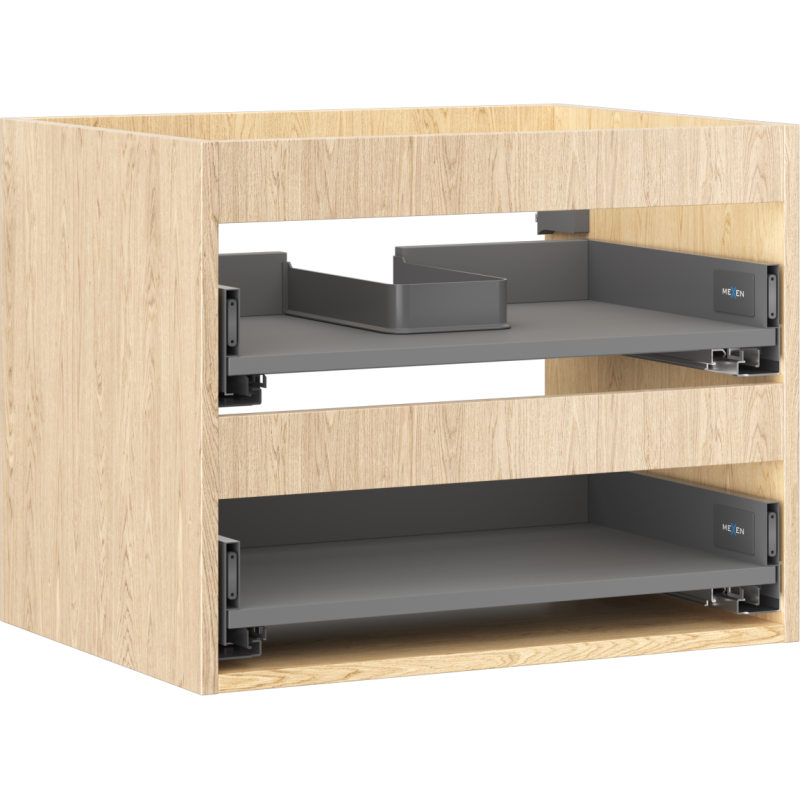 Mexen Box-A Korpus Waschtischunterschrank 60 cm, 2 Schubladen, Eiche - 91AX0-0600-470-2-81