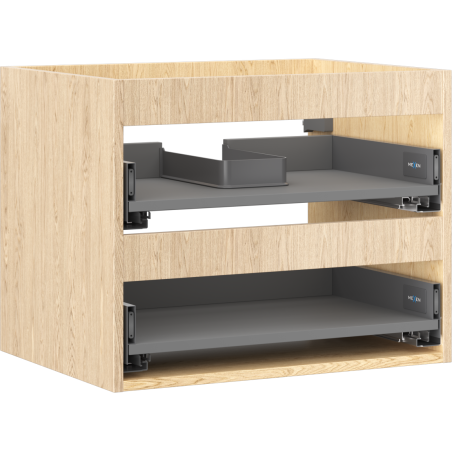 Mexen Box-A Korpus Waschtischunterschrank 60 cm, 2 Schubladen, Eiche - 91AX0-0600-470-2-81