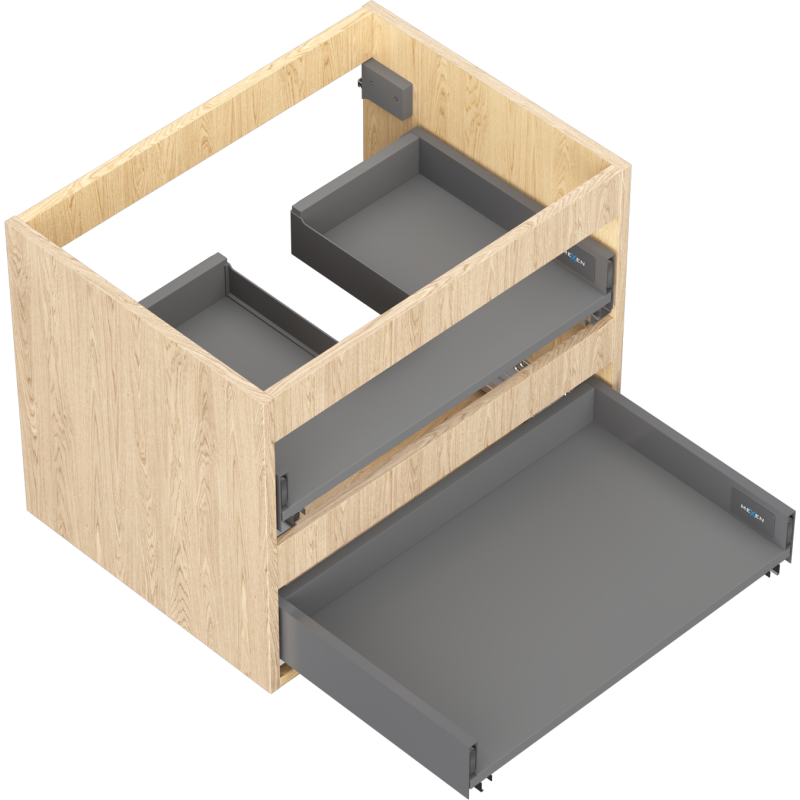 Mexen Box-A Korpus Waschtischunterschrank 60 cm, 2 Schubladen, Eiche - 91AX0-0600-470-2-81