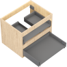 Mexen Box-A Korpus Waschtischunterschrank 60 cm, 2 Schubladen, Eiche - 91AX0-0600-470-2-81