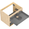 Mexen Box-A Korpus Waschtischunterschrank 60 cm, 2 Schubladen, Eiche - 91AX0-0600-470-2-81