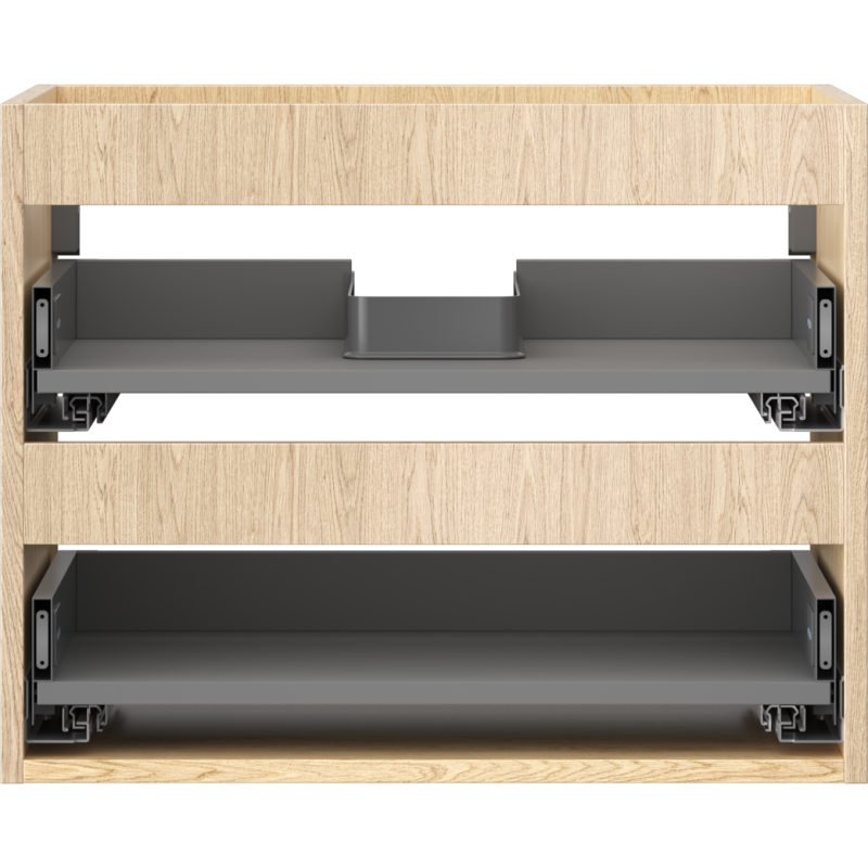 Mexen Box-A Korpus Waschtischunterschrank 60 cm, 2 Schubladen, Eiche - 91AX0-0600-470-2-81
