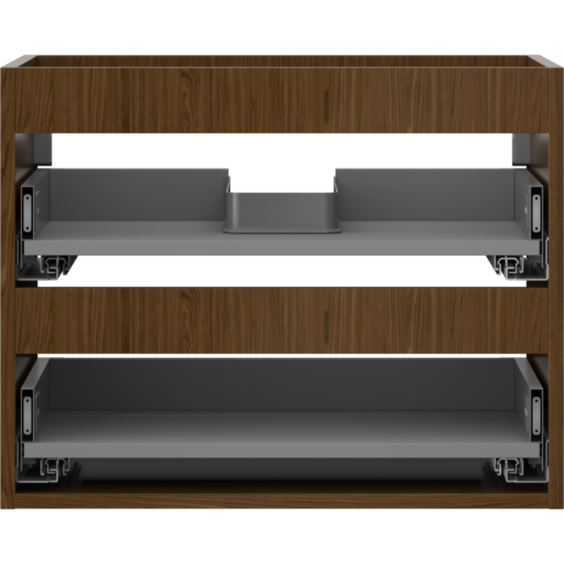 Mexen Box-A Korpus des Waschtischunterschranks 60 cm, 2 Schubladen, Nuss - 91AX0-0600-470-2-86