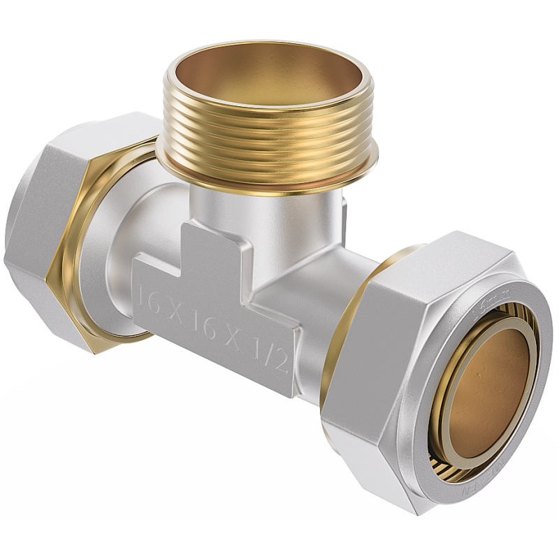 Mexen PEX-S Verschraubter PEX-T-Stück 32 x 3/4 AG x 32 - W97233-3234M32-00