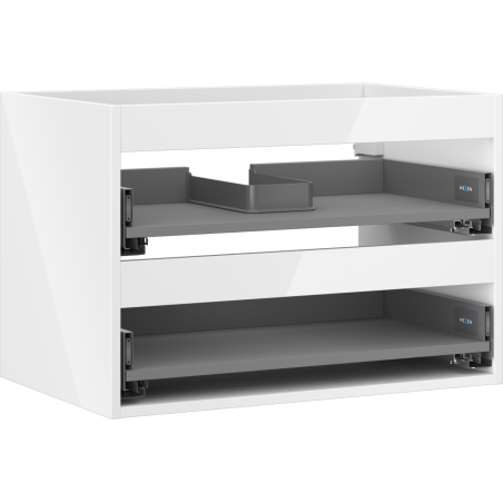 Mexen Box-A Unterschrank-Korpus 70 cm, 2 Schubladen, weiß glänzend - 91AX0-0700-470-2-00