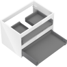 Mexen Box-A Unterschrank-Korpus 70 cm, 2 Schubladen, weiß glänzend - 91AX0-0700-470-2-00