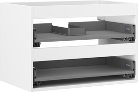 Mexen Box-A Korpus des Waschtischunterschranks 70 cm, 2 Schubladen, weiß matt - 91AX0-0700-470-2-01