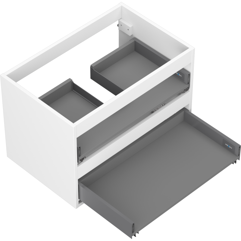 Mexen Box-A Korpus des Waschtischunterschranks 70 cm, 2 Schubladen, weiß matt - 91AX0-0700-470-2-01