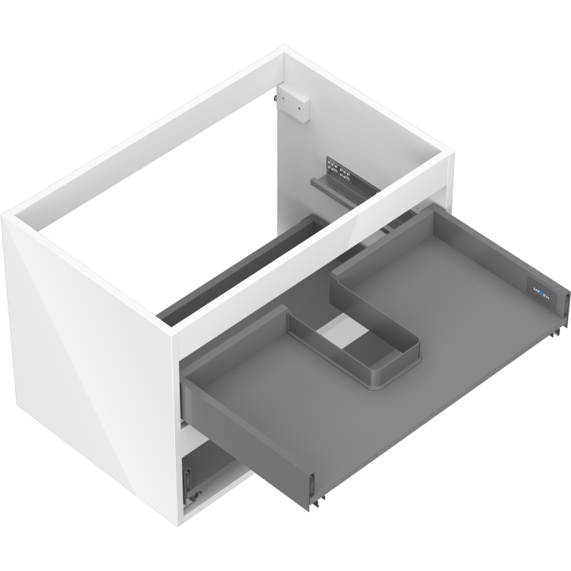 Mexen Box-A Unterschrank-Korpus 70 cm, 2 Schubladen, weiß glänzend - 91AX0-0700-470-2-00