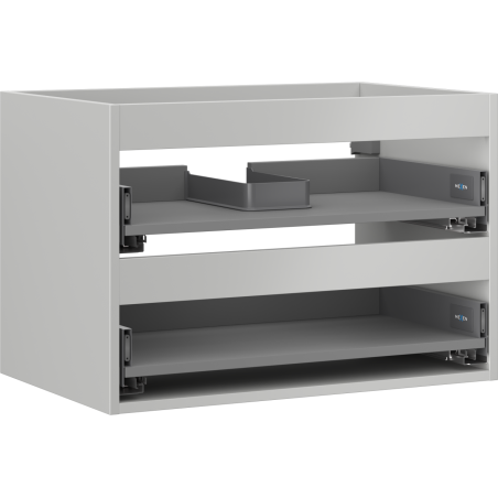 Mexen Box-A Korpus des Waschtischunterschranks 70 cm, 2 Schubladen, Grau matt - 91AX0-0700-470-2-62