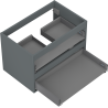 Mexen Box-A Waschtischunterschrank-Korpus 70 cm, 2 Schubladen, Graphit matt - 91AX0-0700-470-2-66