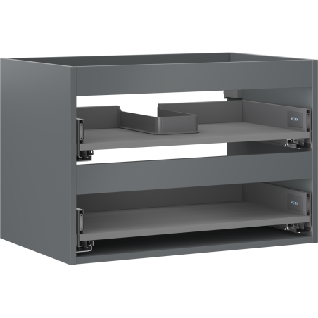 Mexen Box-A Waschtischunterschrank-Korpus 70 cm, 2 Schubladen, Graphit matt - 91AX0-0700-470-2-66