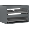 Mexen Box-A Waschtischunterschrank-Korpus 70 cm, 2 Schubladen, Graphit matt - 91AX0-0700-470-2-66