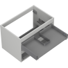 Mexen Box-A Korpus des Waschtischunterschranks 70 cm, 2 Schubladen, Grau matt - 91AX0-0700-470-2-62