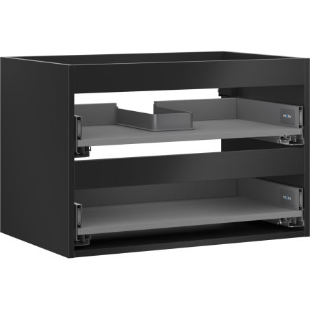 Mexen Box-A Unterschrankkorpus 70 cm, 2 Schubladen, schwarzmatt - 91AX0-0700-470-2-71
