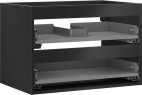 Mexen Box-A Unterschrankkorpus 70 cm, 2 Schubladen, schwarzmatt - 91AX0-0700-470-2-71