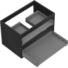 Mexen Box-A Unterschrankkorpus 70 cm, 2 Schubladen, schwarzmatt - 91AX0-0700-470-2-71