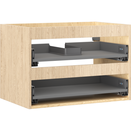 Mexen Box-A Schrankkorpus für Waschtischunterschrank 70 cm, 2 Schubladen, Eiche - 91AX0-0700-470-2-81