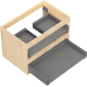 Mexen Box-A Schrankkorpus für Waschtischunterschrank 70 cm, 2 Schubladen, Eiche - 91AX0-0700-470-2-81