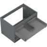 Mexen Box-A Waschtischunterschrank-Korpus 70 cm, 2 Schubladen, Graphit matt - 91AX0-0700-470-2-66