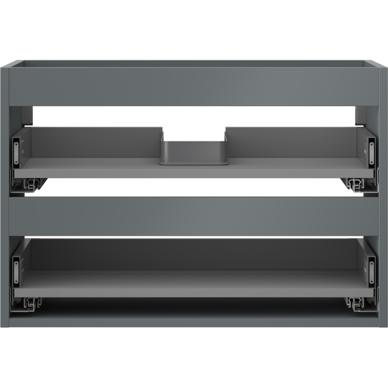 Mexen Box-A Waschtischunterschrank-Korpus 70 cm, 2 Schubladen, Graphit matt - 91AX0-0700-470-2-66