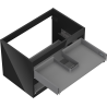 Mexen Box-A Korpus Waschtischschrank 70 cm, 2 Schubladen, schwarzer Glanz - 91AX0-0700-470-2-70