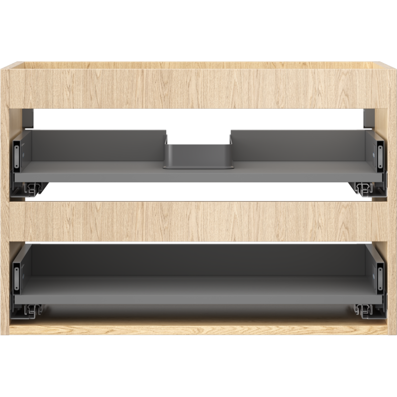 Mexen Box-A Schrankkorpus für Waschtischunterschrank 70 cm, 2 Schubladen, Eiche - 91AX0-0700-470-2-81
