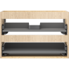 Mexen Box-A Schrankkorpus für Waschtischunterschrank 70 cm, 2 Schubladen, Eiche - 91AX0-0700-470-2-81