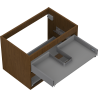 Mexen Box-A Korpus des Waschbeckenschranks 70 cm, 2 Schubladen, Nussbaum - 91AX0-0700-470-2-86