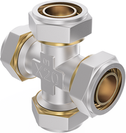 Mexen PEX-S Schraubvierwegstück PEX 16 x 16 x 16 x 16 - W97237-161616-00