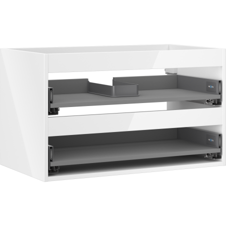 Mexen Box-A Korpus Waschtischunterschrank 80 cm, 2 Schubladen, weiß glänzend - 91AX0-0800-470-2-00