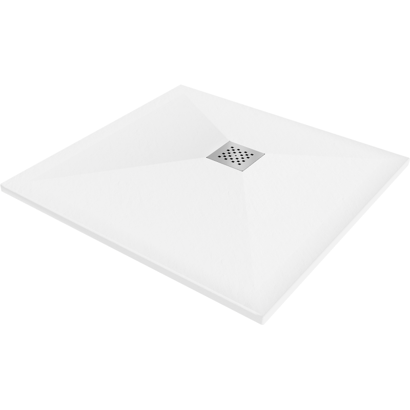 Mexen Stone+ quadratische Duschwanne aus Verbundwerkstoff 90 x 90 cm, weiß - 44109090