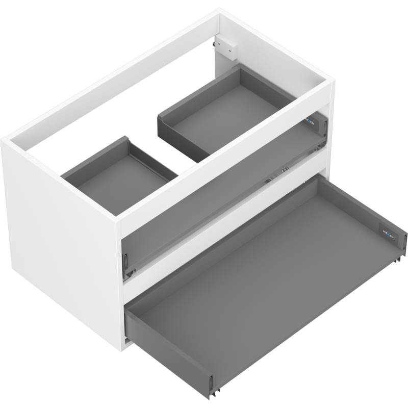 Mexen Box-A 80 cm Waschtischunterschrank-Korpus, 2 Schubladen, weiß matt - 91AX0-0800-470-2-01