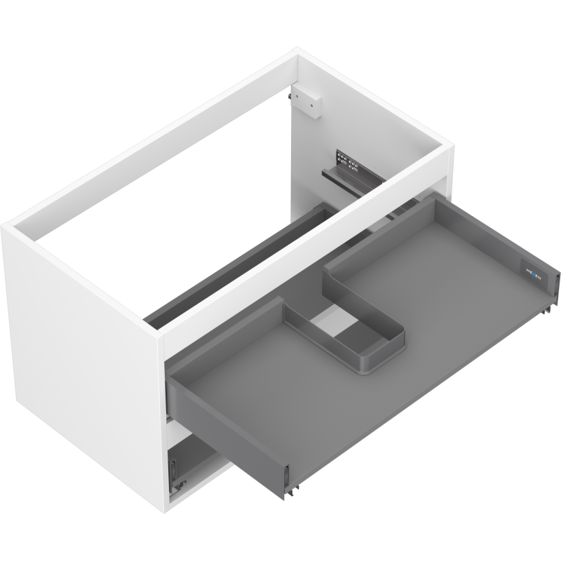 Mexen Box-A 80 cm Waschtischunterschrank-Korpus, 2 Schubladen, weiß matt - 91AX0-0800-470-2-01
