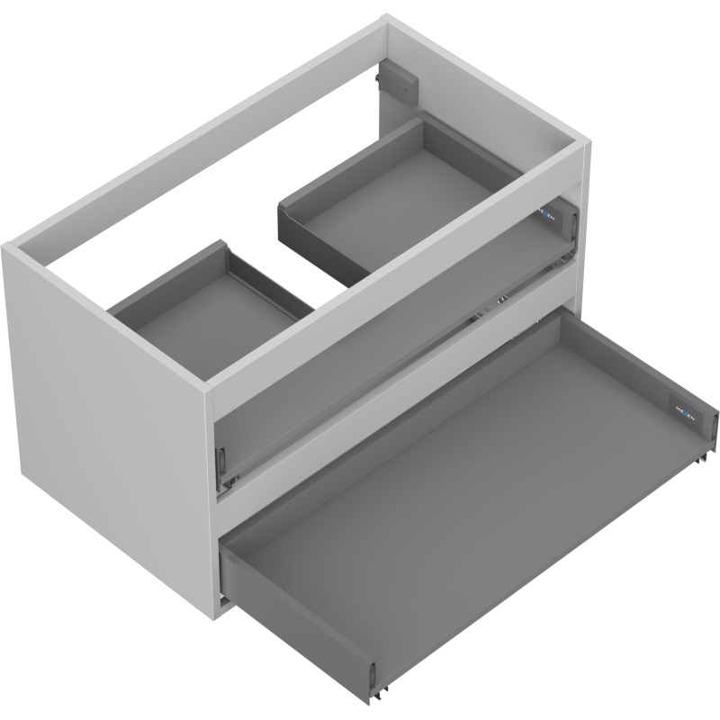 Mexen Box-A Unterschrank 80 cm, 2 Schubladen, Grau Matt - 91AX0-0800-470-2-62
