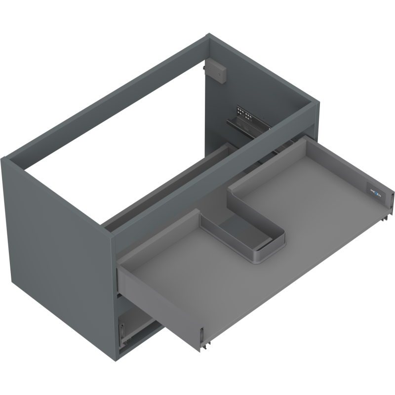 Mexen Box-A Korpus für Waschtischunterschrank 80 cm, 2 Schubladen, Graphit matt - 91AX0-0800-470-2-66