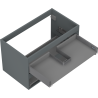 Mexen Box-A Korpus für Waschtischunterschrank 80 cm, 2 Schubladen, Graphit matt - 91AX0-0800-470-2-66