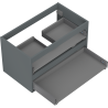 Mexen Box-A Korpus für Waschtischunterschrank 80 cm, 2 Schubladen, Graphit matt - 91AX0-0800-470-2-66