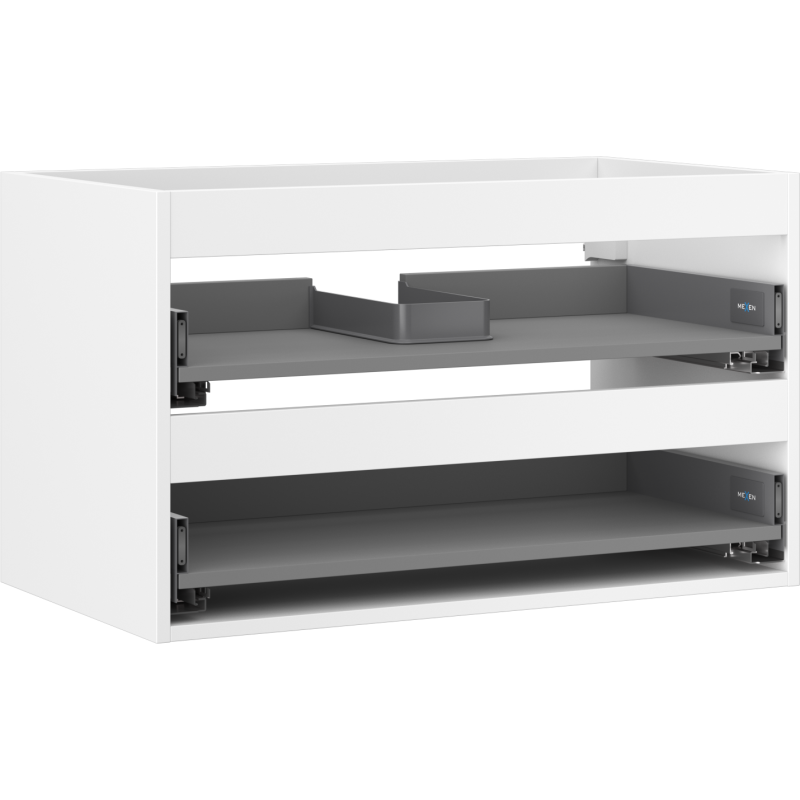 Mexen Box-A 80 cm Waschtischunterschrank-Korpus, 2 Schubladen, weiß matt - 91AX0-0800-470-2-01