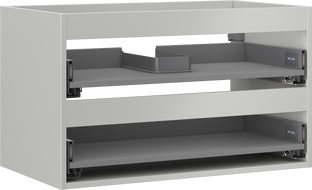 Mexen Box-A Unterschrank 80 cm, 2 Schubladen, Grau Matt - 91AX0-0800-470-2-62