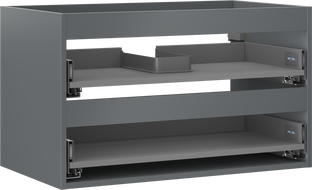 Mexen Box-A Korpus für Waschtischunterschrank 80 cm, 2 Schubladen, Graphit matt - 91AX0-0800-470-2-66