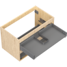 Mexen Box-A Korpus des Waschtischschranks 80 cm, 2 Schubladen, Eiche - 91AX0-0800-470-2-81