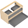 Mexen Box-A Korpus des Waschtischschranks 80 cm, 2 Schubladen, Eiche - 91AX0-0800-470-2-81