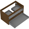 Mexen Box-A Korpus des Waschbeckenschranks 80 cm, 2 Schubladen, Nuss - 91AX0-0800-470-2-86