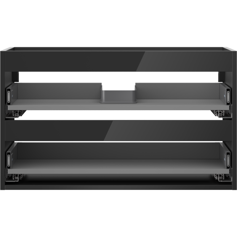 Mexen Box-A Korpus Waschtischunterschrank 80 cm, 2 Schubladen, schwarz glänzend - 91AX0-0800-470-2-70