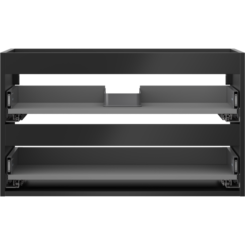 Mexen Box-A Korpus für Waschtischunterschrank 80 cm, 2 Schubladen, Schwarz Matt - 91AX0-0800-470-2-71